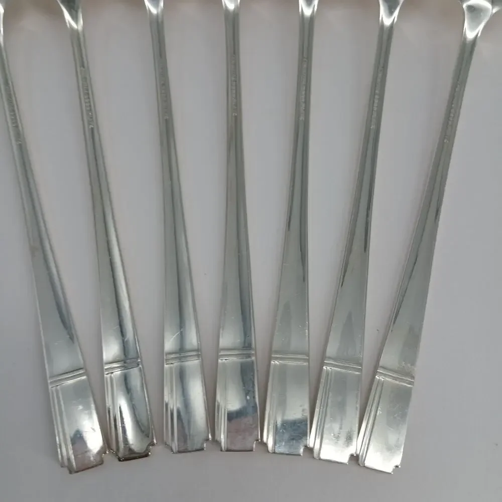 7X LH Tsp Oneida Prestige GRENOBLE Silverplate Long Handled Tea Malt Teaspoons